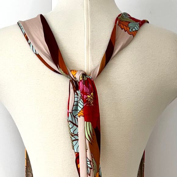 Free People Fp Beach Sharon Printed One-Piece Swimsuit in Botanical Motif L NWT - Picture 8 of 12